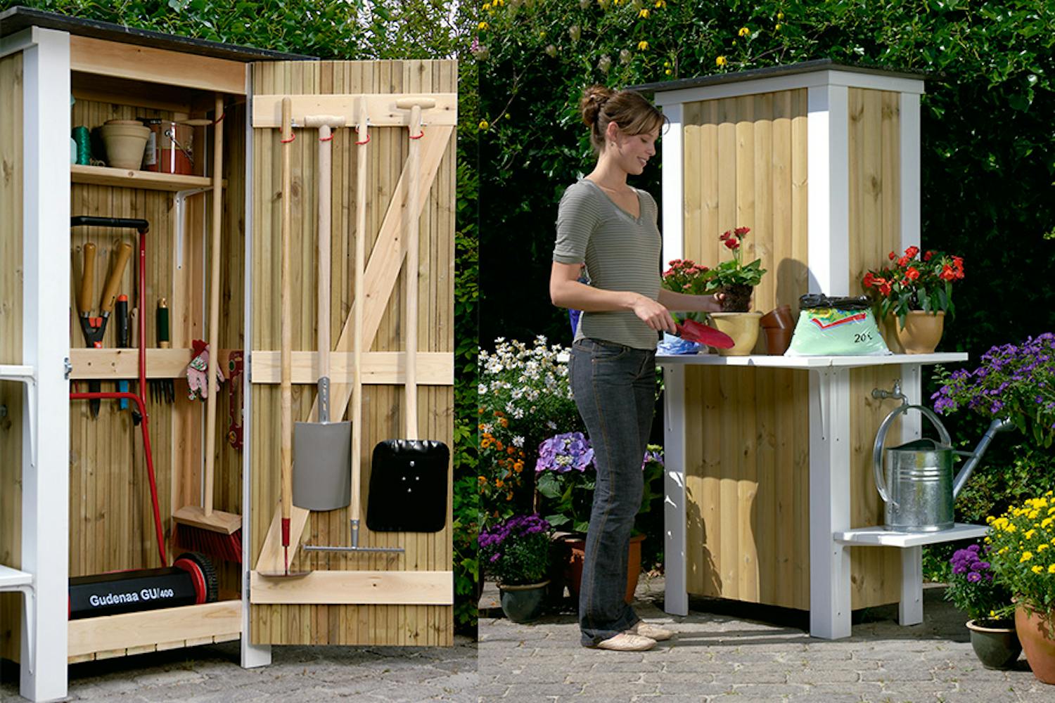 Boden er faktisk mindre enn 1 m2, men det er fint plass til både gressklipper og hageredskaper. Et opplagt valg til deg med en liten hage. Boden er faktisk mindre enn 1 m2, men det er fint plass til både gressklipper og hageredskaper. Et opplagt valg til deg med en liten hage.